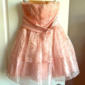 Pink polkadot party dress